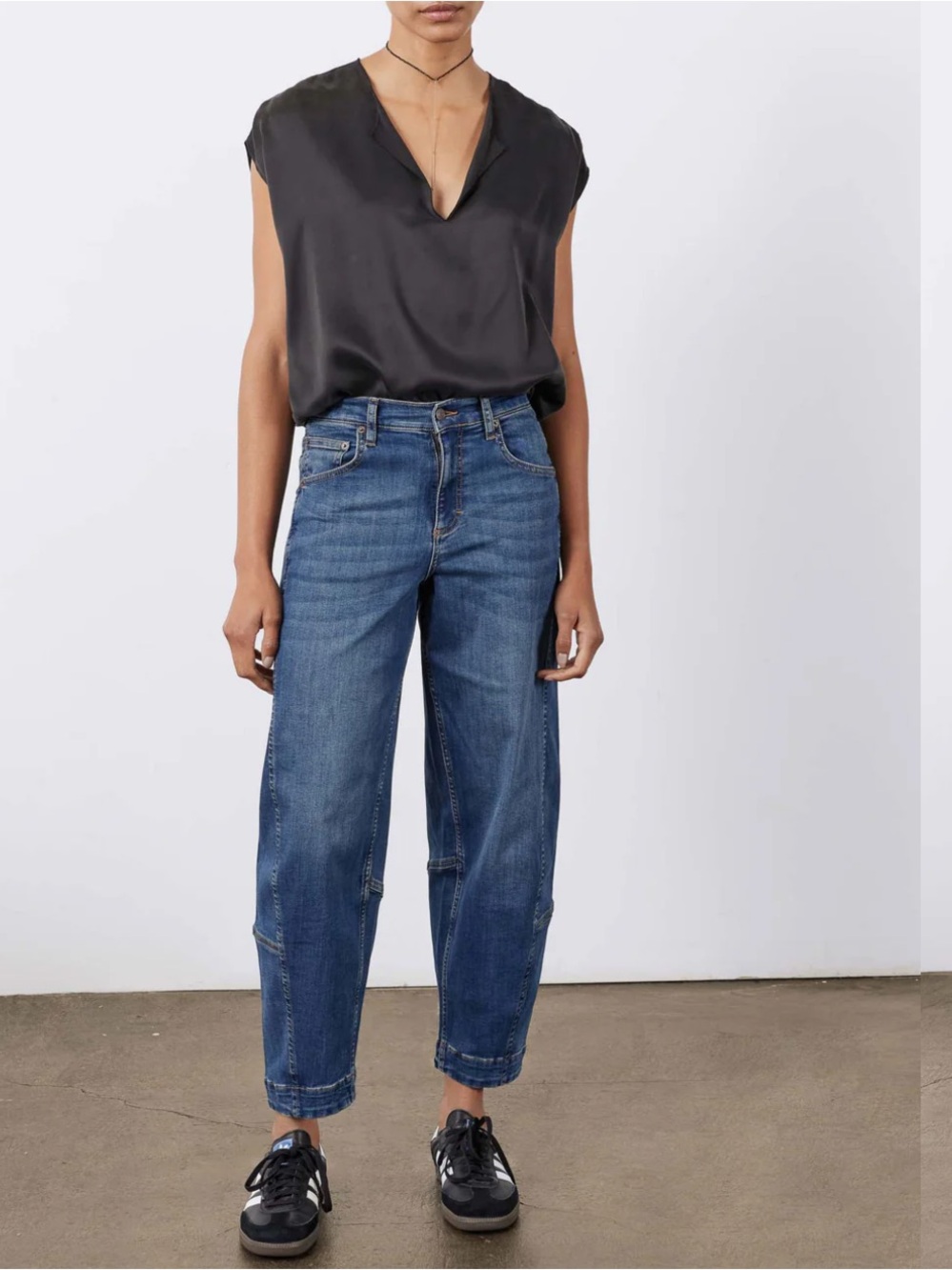 Ruti Barrel Women’s Classic wide leg Jeans chic staple capsule